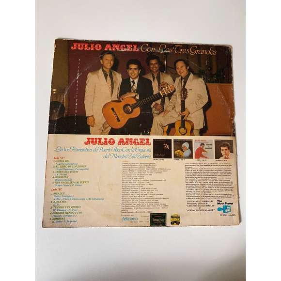 Julio Angel Y Los Tres Grandes Voces, Guitarras y Violines LP 1981 VG+ - Picture 2 of 7